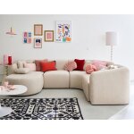Ikare - canapé modulable dangle gauche - 5 places - avec méridienne - en tissu - beige Ikare - canapé modulable dangle gauche - 5 places - avec méridienne - en tissu - beige