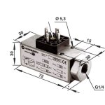 Imi norgren pressostat pneumatique 0880300 g1 / 4 0. 5 � 8 bar 1 inverseur (rt) 1 pc(s)