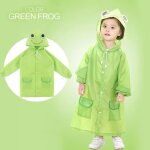 Impermable enfant vitata - waterproof raincoat - cape de pluie avec capuche - vert