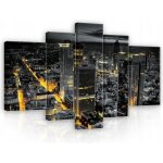 Impression sur toile 5 parties new york ville 170x100 cm xxl tableau dcoration murale intisse pour ...