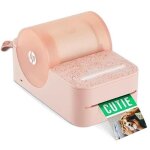 Imprimante photo et �tiquettes - hp - sprocket panorama pink - impressions 2 x 05 - 9 sur du papier adh�sif ...