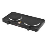 [in. tec] r�chaud double �lectrique 2 plaques chauffantes en fonte 2500 w r�glage de la temp�rature en ...