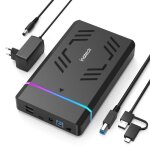 Inateck bo�tier disque dur rgb 35 pouces bo�tier externe usb 3. 0 pour sata hdd et ssd 25 - 35 avec ports ...
