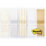 Marque - pages - post - it - index mini metallic - 119 x 432 mm - 5 x 20 unit�s - couleurs or argent ...