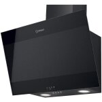 Indesit hotte d�corative inclin�e 60cm 647m3 / h noir - ihvp66lmk