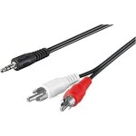 Ineck� c�ble 15m rca jack audio st�r�o cordon jack 3. 5mm vers 2 rca m�le compatible avec tv pc smartphone ...