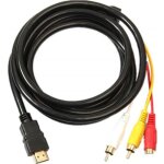 Ineck - hdmi vers rca cable 1. 5 m hdmi male vers 3rca vid�o audio av component cable adaptateur convertisseur ...