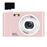 Inf appareil photo num�rique 48mp fhd 1080p avec zoom 16x et carte m�moire de 32 go rose