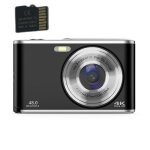 Inf appareil photo num�rique 4k 48mp webcam zoom 16x avec carte m�moire de 32 go le noir