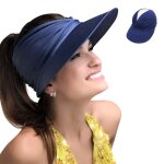 Inf �cran solaire / chapeau de soleil ouvert bleu fonc�