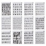 Kit de pochoirs - inf - lettres et chiffres - lavables - r�utilisables - mixte