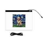 Inf plaque lumineuse � led / plaque � dessin acrylique a3 black / white