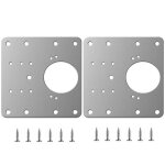 Inf plaque de r�paration pour charni�res de meubles 9x9 cm en acier inoxydable 2 - pack