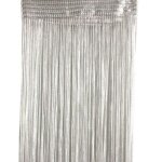 Inf rideau de porte � fils et franges pour fen�tre s�parateur de pi�ce 100x200 cm blanc