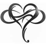 Infini coeur mtaldcoration murale dart infini unique signe damour plaque mtal coeur ternel amour ...