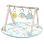 Ingenuity tapis dveil bb sun valley arche de jeu en bois - 3 jouets amovibles - pliable