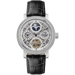 Ingersoll the row montre automatique phase de lune pour homme 45 mm avec cadran squelette argent� et ...