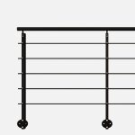 Initio - kit garde - corps 2m latral - aluminium 9005