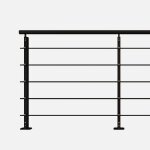 Initio - kit garde - corps 2m  plat - aluminium 9005