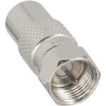 Adaptateur coaxial connecteur f (sat) - inline - adaptateur coaxial connecteur f (sat) sur iec - prise ...
