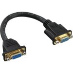 Adaptateur vga inline - femelle vers femelle - contact or - 20cm