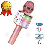 Microphone sans fil - inn� - microphone karaok� portable - bluetooth - 5w - or rose