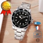 Inn� montre homme montre m�canique automatique eau fant�me alliage lumineux m�canique en acier inoxydable ...