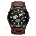 Montre sport - inn� - montre homme - �lectronique - �tanche 30m - bracelet marron