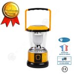 Lampe de camping portable - innovtec - rechargeable solaire - led - jaune - mixte