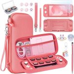 Accessoires nintendo switch lite - innoaura - kit 17 en 1 - etui de transport - protection decran - rose ...