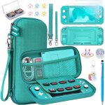 Accessoires nintendo switch lite - innoaura - kit 17 en 1 - etui de transport - protection decran - vert ...