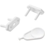 Inofix - cache prise blanc avec cl� x 6 unit�s