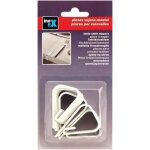 Inofix - pince nappe plastique blanc par 4 en blister