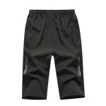 Insfity pantacourt homme sport taille Élastique pantalon 3 - 4 séchage rapide respirant - noir Insfity pantacourt homme sport taille Élastique pantalon 3 - 4 séchage rapide respirant - noir