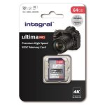 Integral memory premium high speed sdhc / xc v30 uhs - i u3 carte sdxc 64gb