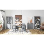 Inter link commode luzerna 3. 1 gris s�pia bois massif