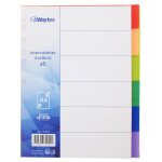 Intercalaires a4 - non spcifi - 6 touches couleurs vives - polypropylne - 130 microns - avec indexation ...