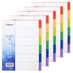 Intercalaires - polypropylne souple - a4 - 6 couleurs vives - avec indexation - 130 microns
