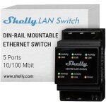 Interrupteur lan - shelly - lan switch - 5 ports rj45 - montage sur rail din - int�rieur