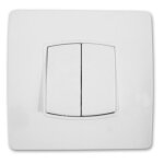 Interrupteur double va et vient vis + griffes diwone blanc