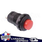 Interrupteur momentan bouton poussoir miniature rouge off (on) spst 12v