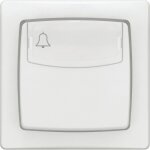 Interrupteur poussoir - legrand - saillie complet - 6a - 250v~ - blanc ral 9003