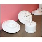 Interrupteur rotatif � encastrer porcelaine - blanc