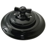 Interrupteur rotatif � encastrer en porcelaine - noir