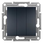 Interrupteur - schneider electric - asfora - anthracite - 3 boutons - ip20