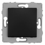 Interrupteur va - et - vient 10a encastrable - m�tal noir bross� - gamme kouro - zenitech