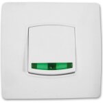 Interrupteur va & vient voyant vis + griffes diwone blanc