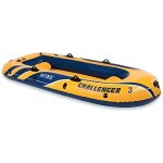 Bateau gonflable - intex - challenger 3 - 3 personnes - couleur bleue - navigation facile