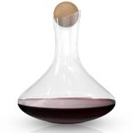 Intirilife carafe en verre 1. 8 litre pour le vin rouge - carafe en verre cristal sans plomb a�rateur ...