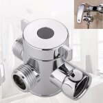 Inverseur de pomme de douche omabeta - vanne de drivation  3 voies en abs chrom 1 / 2